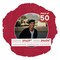 Red Suede Mat Board for 27x27 Frames - Circle Opening for 24x24 Photos